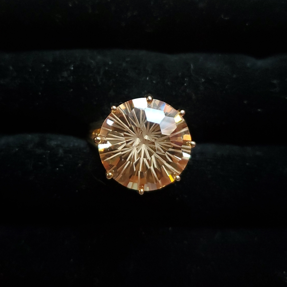 Gold plated cocktail ring